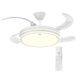 Woox Plafondventilator, 107 cm, intrekbare ventilator met 4 vleugels, DC-motor met 30 W, stil, 6 snelheden, zomer en winter
