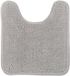 Tendance Tapis de toilette en microfibre avec pois unis, 45 x 50 cm, gris clair