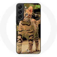 Maniacase Hoesje voor Samsung Galaxy S21 FE Bengaal Cartoon Katten