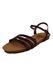 Plakton Sandalen met riem 'Fran Alou' kastanjebruin