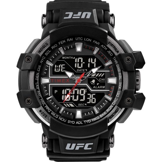 Timex UFC Combat TW5M51800 Horloge - Kunststof - Zwart - &#216; 53 mm