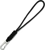 LGT JWLS Lookinggoodtoday Sleutelkoord Zwart van Paracord met Zilverkleurige Musketon