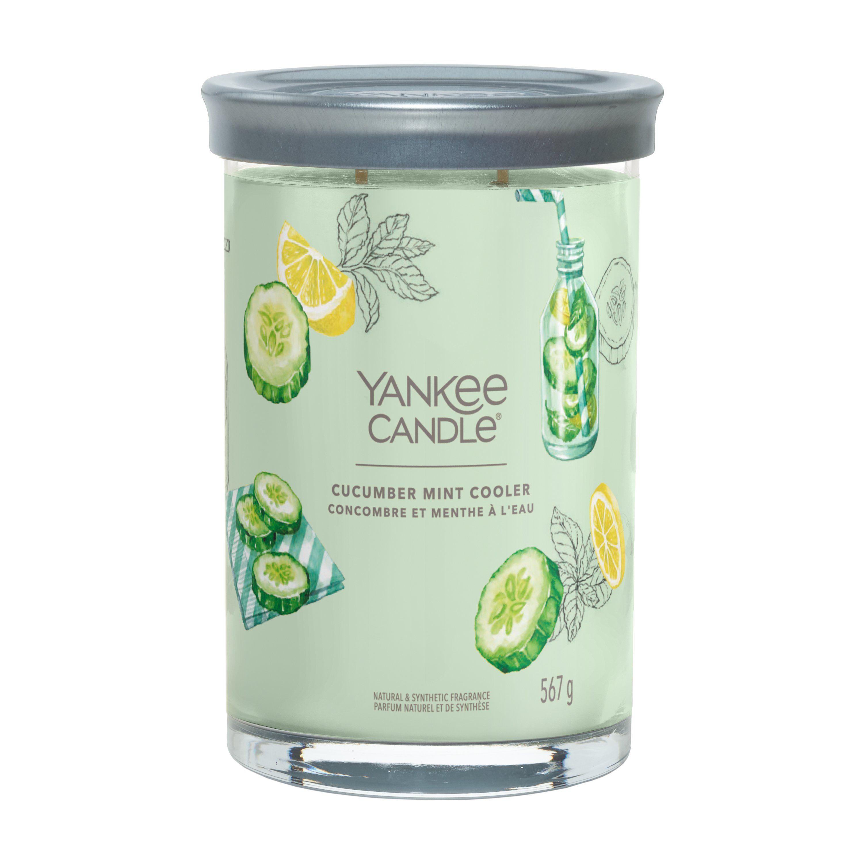 Yankee Candle Signature Green Glass Cylinder Candle 14.9cm