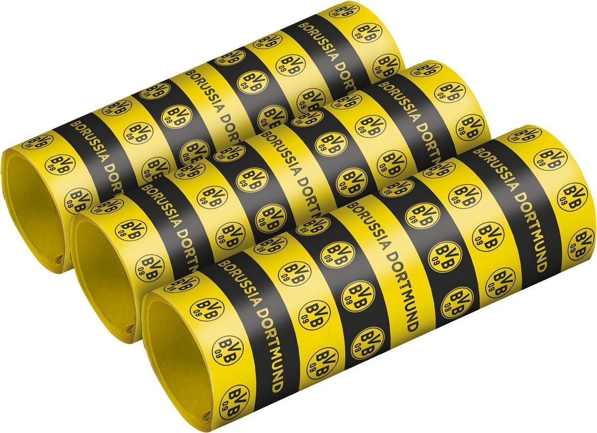 Amscan Serpentine Bvb Dortmund 1,4 X 400 Cm Papier Geel 3 Stuks