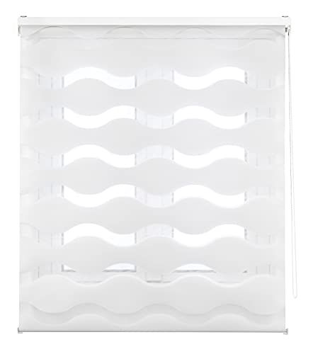 Blindecor Mediterraan Rolgordijn - Dag & Nacht - Wit - 80x180cm