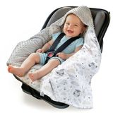 Inbaker Babydeken 100% Katoen 85x85cm met Capuchon