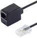 1aTTack.de 1x 3,0 m - 8/4" mannelijk naar 8/4" vrouwelijk RJ45 netwerkverlengkabel, geklemde connectoren, vergulde contacten