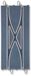 SCX Scalextric Baanwissel 2 Eenheden Blauw