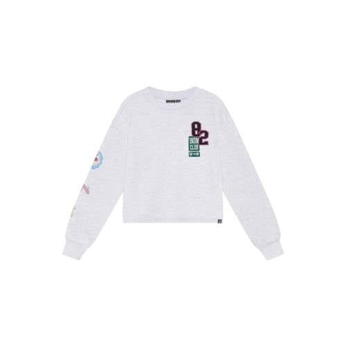 Indian Blue Jeans oversized sweater met logo - grijs