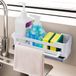 Merkloos Hangende spoelbakorganizer zonder boren - Sponshouder keuken met afvoerpan en haken - Gootsteenorganizer voor badkamer en keuken - Wit sponshouder gootsteen magnetische