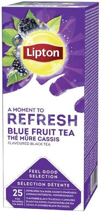 Lipton Refresh Blauwe bessen Thee - 6 x 25 stuks
