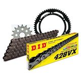 Kettingset DID Kettingset staal 428VX / 134 klinkslot voor Yamaha DT X RE 125 cc Bj. 2004-2013
