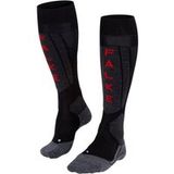 FALKE SK5 warm dun wol functioneel materiaal skisokken dames zwart - maat 41-42