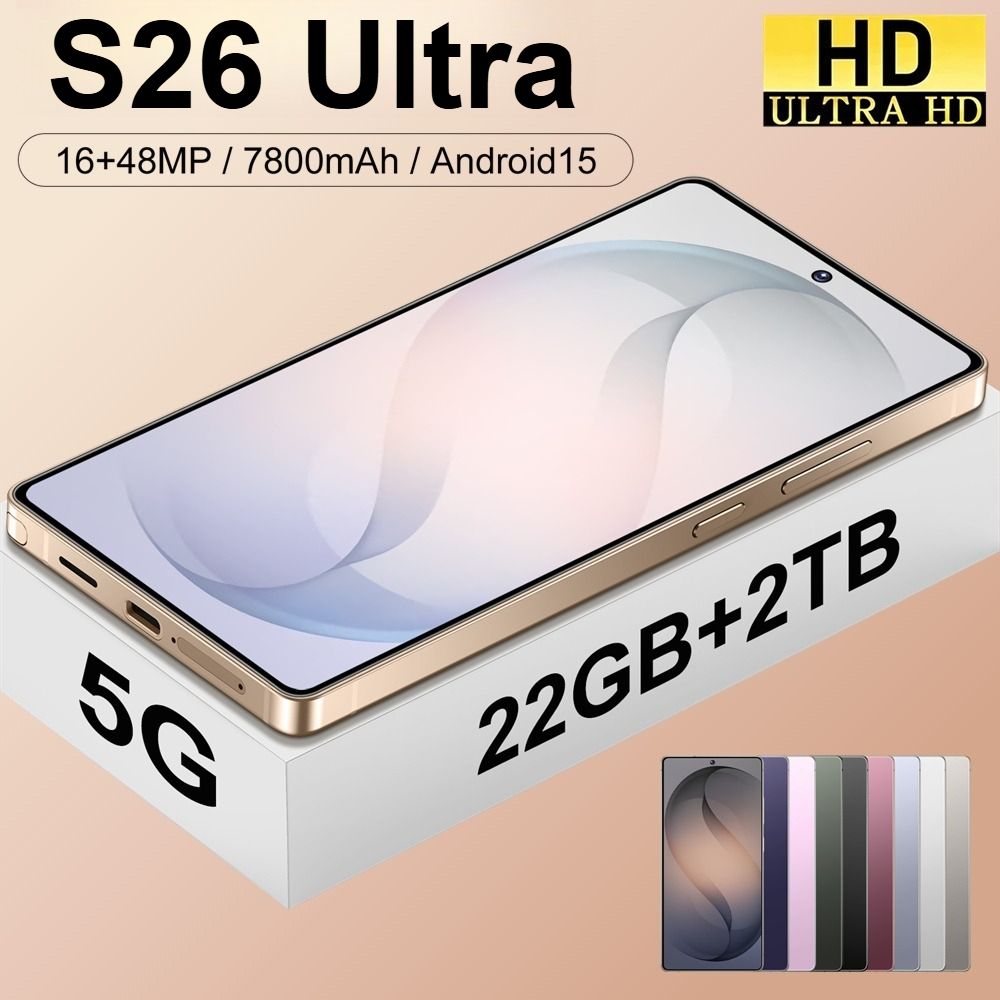 CHOTOG Smartphone S26 Ultra Originele Android 15 Gezichtsherkenning Mobiele Telefoons 5G Dual SIM 7800mAh 7,3 inch Globale Versie Mobiele Telefoons