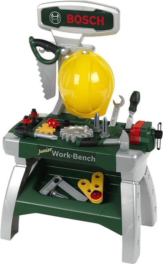 Klein Toys Bosch Junior werkbank - 49x29x71 cm - groen