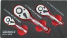 All4car Stubby Ratelset 1/4'', 3/8'' & 1/2'' 72-tands