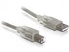 Delock USB 2.0 A - B Kabel - 0.5 meter - Grijs