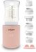 Vulpes Goods® BabyCare - Flessenwarmer Onderweg Pro - Draagbare Baby Flessenwarmer - Intelligente Flesverwarmer - 4 Temperatuurniveaus - 6 Adapters - Draadloos - Roze