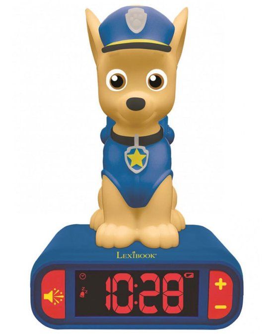 Paw Patrol Wekker Nachtlampje Chase - Nickelodeon