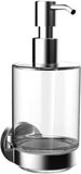 Emco Round zeepdispenser met kristalglas, chroom