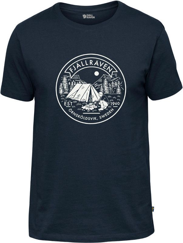 Fjällräven Lägerplats t-shirt Heren blauw S 2019