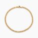 Bracelet Capucin Or Jaune Maille Marine Plate
