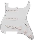 Gear4Music Guitarworks SSS Slagplaat, Voorgeïnstalleerd, Wit