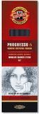 KOH-I-NOOR Progresso Woodless Graphite Pencil Set (Set of 6)