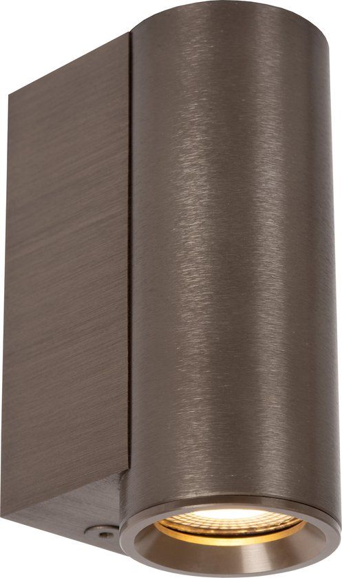 Lucide DUPLA Wandspot / Wandlamp - 1xGU10 (MR11) - Koffie