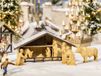 Noch crèche avec figurines (couleur bois)