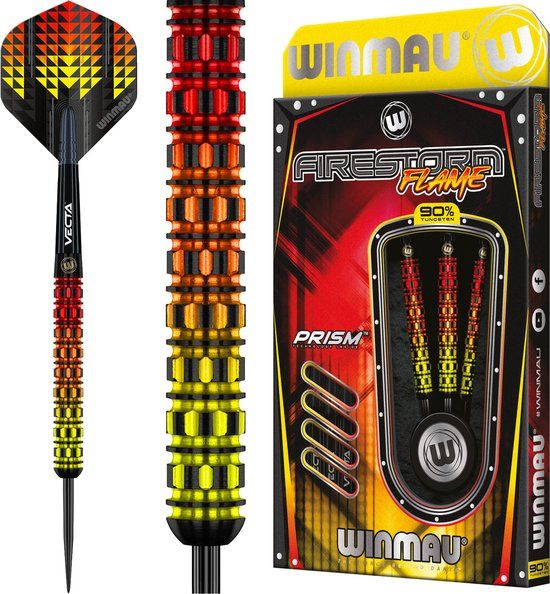 Winmau Firestorm Flame Straight 90% 24g Steel Tip Darts