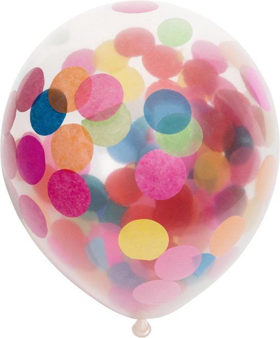 Top1Toys Globos Europe BV Ballonnen - Confetti - Bont - 30cm - 6st.