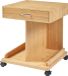 en.casa Table d'appoint sur roulettes Jokkmokk 56,5x43x43 cm bambou