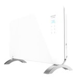 Cecotec Ready Warm 6700 Crystal Connect Radiateur électrique, économe en énergie, wifi, 1500 W, thermostat réglable, minuterie, pieds, protection contre la surchauffe, blanc