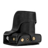 MegaGear MG576 Ever Ready Faux Leather Camera Case for Fujifilm X-T20 (16-50mm / 18-55mm Lenses)/X-T10, Black