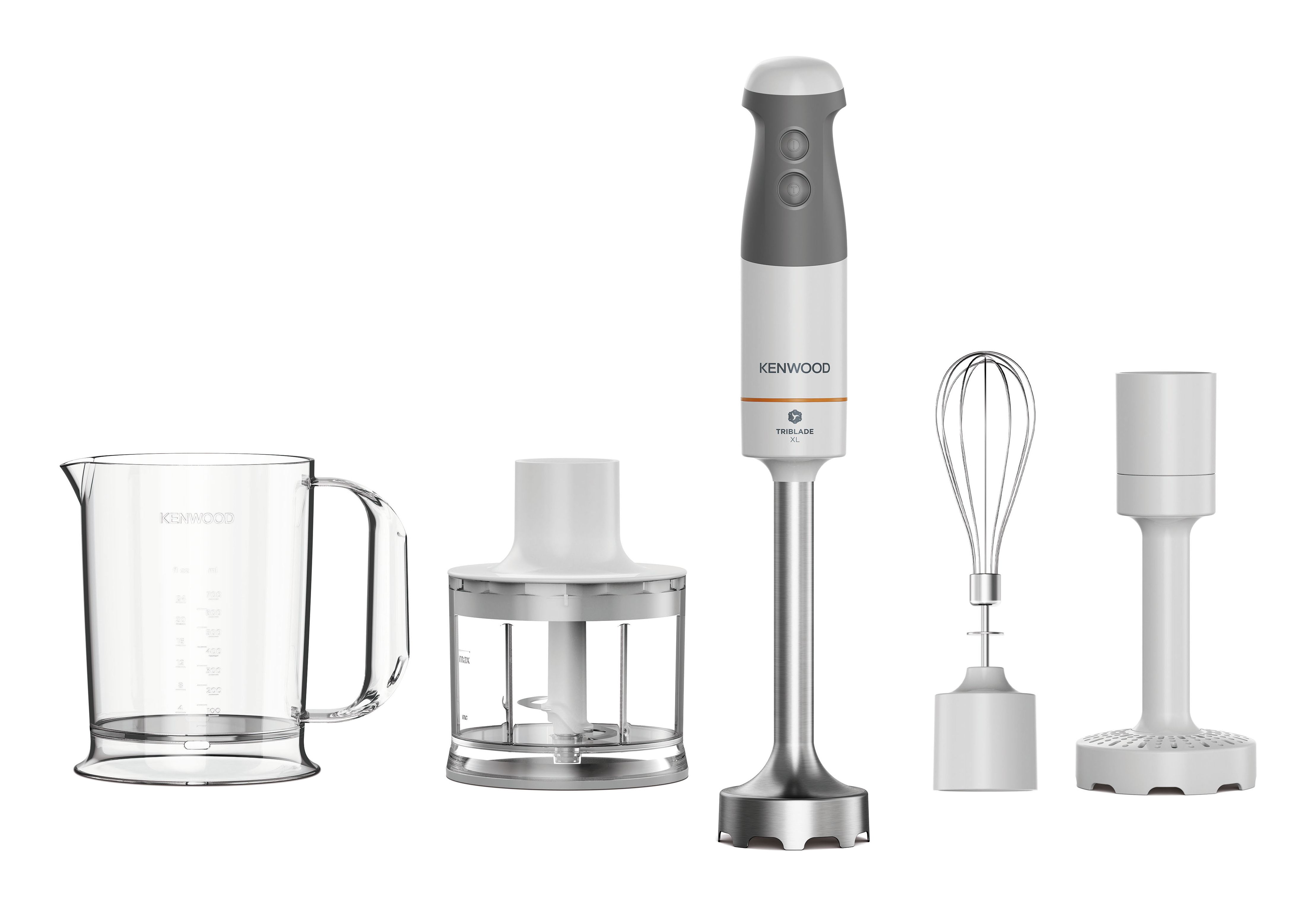 Kenwood HBM40.306WH Triblade XL Staafmixer - 850W - Wit/Grijs