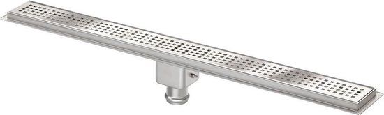 Van den Berg RVS douchegoot - 80 cm - met open rooster - onderuitloop