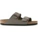 Birkenstock Arizona Stone, Birkibuc Teenslippers, uniseks, volwassenen, steen, maat 48, Steen, 48 EU