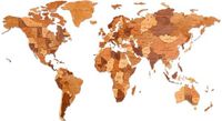 Eco-Wood-Art Houten Wandpuzzel Wereldkaart Choco World - 126 Stukjes - 144x79cm - Niveau 4