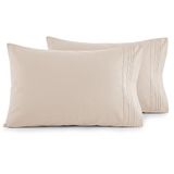 Elegant Comfort Luxe Ultrazachte 2-delige kussensloopset - 1500 premium hotelkwaliteit microvezel dubbel geborsteld - kreukvrij, kingsize, crème