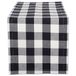 DII Buffalo Check Collection, Chemin de table classique de ferme, 14x72, Noir-Blanc