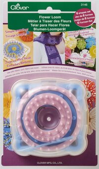 Clover Flower / Bloemen Loom 3146 - Taupe/Lila/Blauw - Kunststof - 300 g