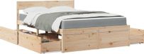 Maison Exclusive - Lit avec tiroirs et matelas 120x200 cm bois massif pin