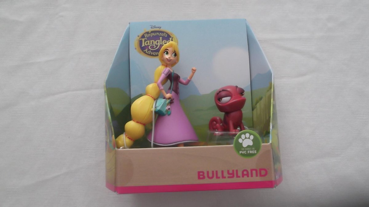 Bullyland 13463 - speelfigurenset, Walt Disney Rapunzel - Rapunzel en Pascal, liefdevol met de hand geschilderde figuren, PVC-vrij, leuk cadeau voor jongens en meisjes om fantasierijk te spelen