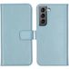 Selencia Étui portefeuille en cuir véritable Samsung Galaxy S22 - Air Blue
