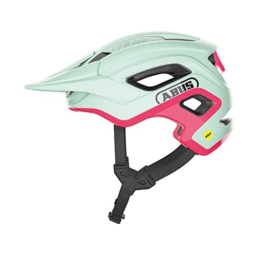 Abus MTB-helm Cliffhanger MIPS - fietshelm voor veeleisende paden - met MIPS bescherming tegen stoten en grote ventilatieopeningen - voor dames en heren - mint, maat L