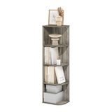 Furinno Pasir boekenkast met 4 niveaus, open hoek, Frans eiken
