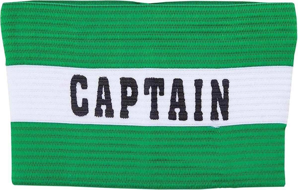 Precision aanvoerdersband Captain polyester groen/wit