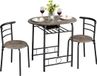 Groupe de table à manger sans marque 3 pièces - Table en bois - Brun délavé