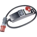 as - Schwabe Vollgummi-Steckdosenleiste S21+, 63 A/400 V -IP 44-, 1 Stück, schwarz, 60814